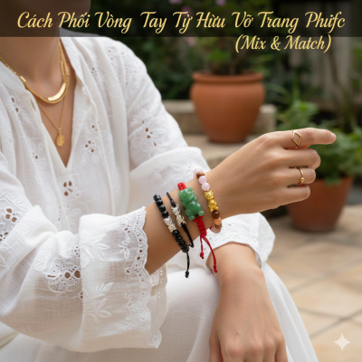 . Cách Phối Vòng Tay Tỳ Hưu Với Trang Phục (Mix & Match)