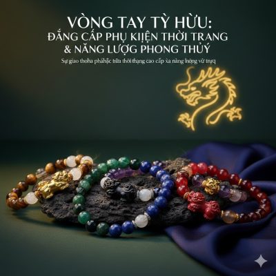 Vòng Tay Tỳ Hưu: Đẳng Cấp Phụ Kiện Thời Trang & Năng Lượng Phong Thủy